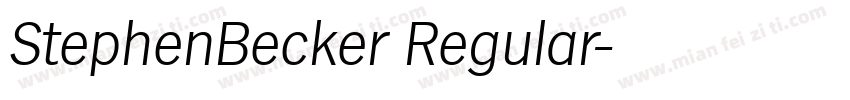 StephenBecker Regular字体转换